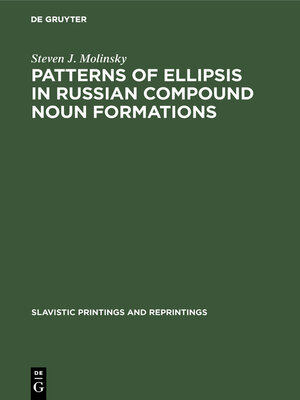 cover image of Patterns of Ellipsis in Russian Compound Noun Formations